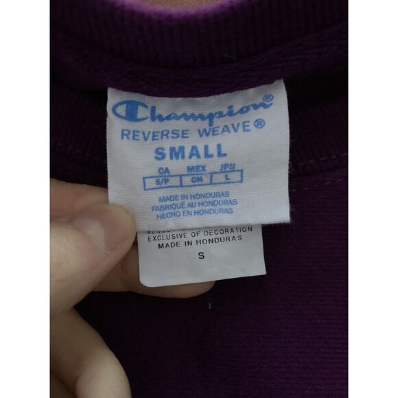 Champion Reverse Weave Blank Crewneck Sweatshirt Men Adult Small Purple - Picture 4 of 7